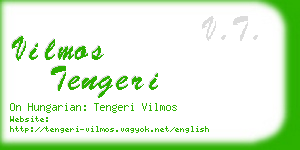 vilmos tengeri business card